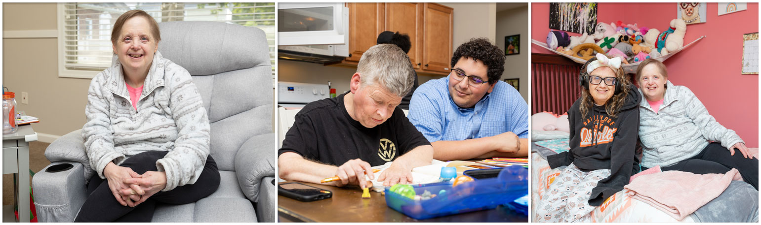 Participants enjoying residential support services at Target Community